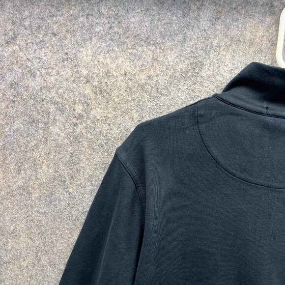 Burberry Pullover Men Medium Black Half Zip Long Sleeve Embroidery Sweater - Picture 11 of 12